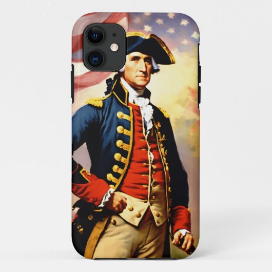 George Washington in oorlogsuitrusting Case-Mate iPhone Case (Achterkant)