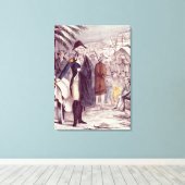 George Washington in Valley Forge Canvas Afdruk (Insitu (Houten vloer))