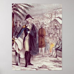 George Washington in Valley Forge Poster