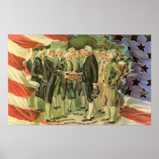 George Washington Inauguration Vintage Poster (Voorkant)