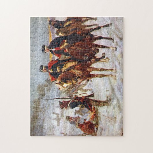 George Washington Lafayette Valley Forge Army Legpuzzel (Verticaal)