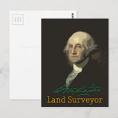 George Washington Land Surveyor Briefkaart (Voorkant / Achterkant)