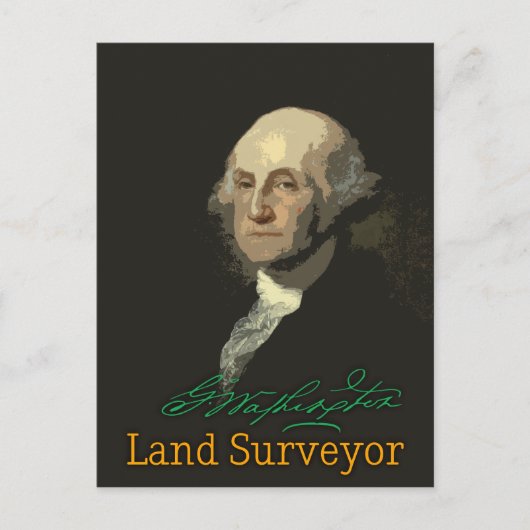 George Washington Land Surveyor Briefkaart (Voorkant)