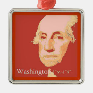 George Washington Metalen Ornament