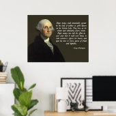 George Washington Money Quote Poster (Thuiskantoor)