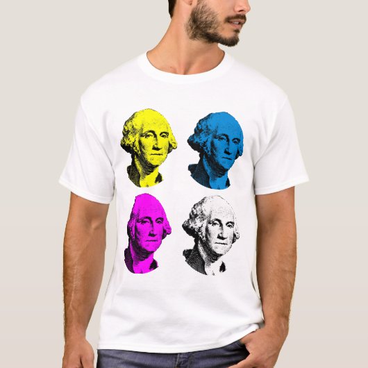 George Washington — Multikleurig T-shirt (Voorkant)