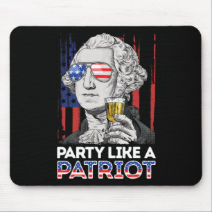 George Washington op 4 juli als een patriot Muismat
