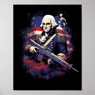 George Washington op 4 juli Onafhankelijkheid Poster