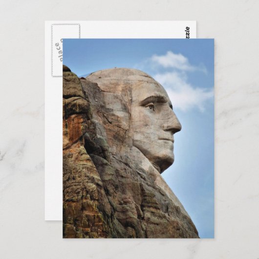 George Washington op het Briefkaart van Rushmore (Voorkant / Achterkant)