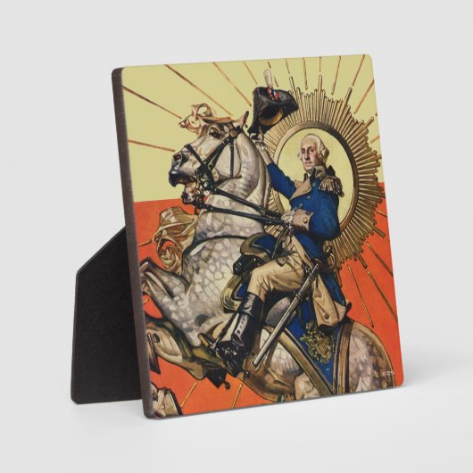 George Washington op Horseback Fotoplaat (Voorkant)