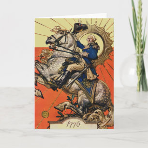George Washington op Horseback Kaart