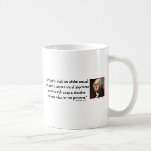 George Washington over de rechten van het Pistool Koffiemok (Rechts)