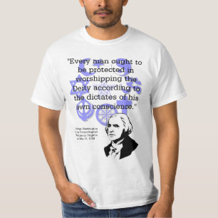 George Washington over religie in de regering T-shirt