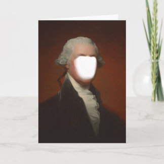 George Washington Photobooth Place A Face Template Kaart