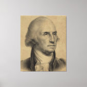 George Washington Portrait Illustratie Canvas Afdruk (Voorkant)