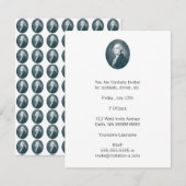 George Washington Portrait Oval Kaart (Voorkant / Achterkant)