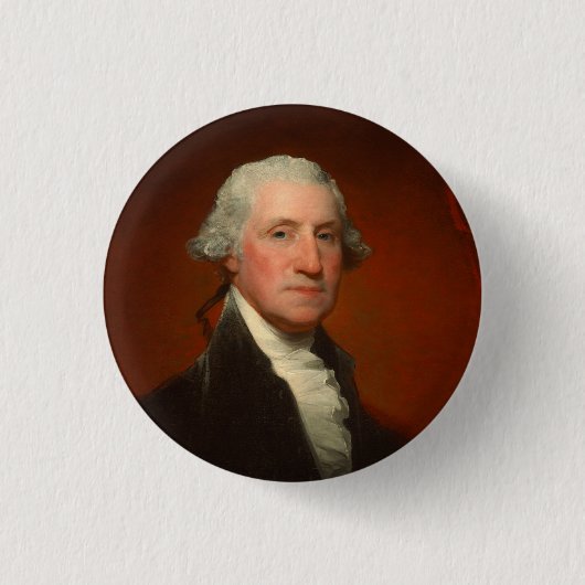 George Washington Portrait Ronde Button 3,2 Cm (Voorkant)