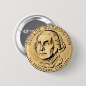 George Washington President $1 Button munten (Voorkant /achterkant)