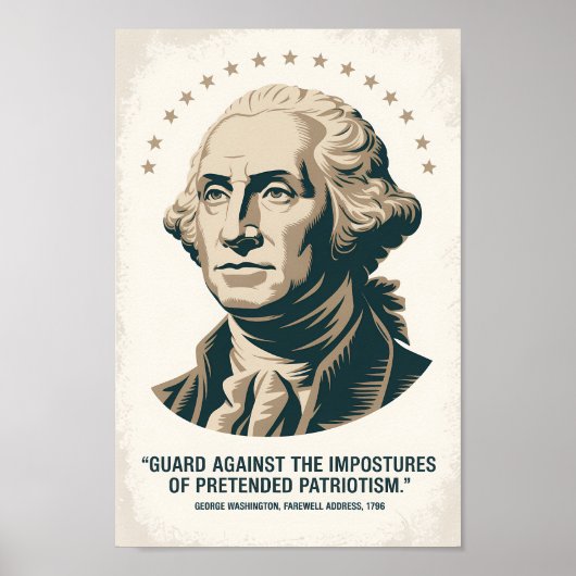 George Washington Quote American President Art Poster (Voorkant)