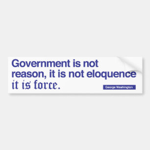 George Washington Quote / Blauw op wit Bumpersticker