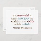 George Washington Quote Briefkaart (Voorkant / Achterkant)