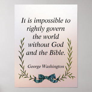 George Washington Quote Government en Religie Poster