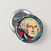 George Washington - Revolutie: OHP Button (Voorkant /achterkant)