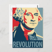 George Washington - révolution : Carte postale (Devant / Derrière)