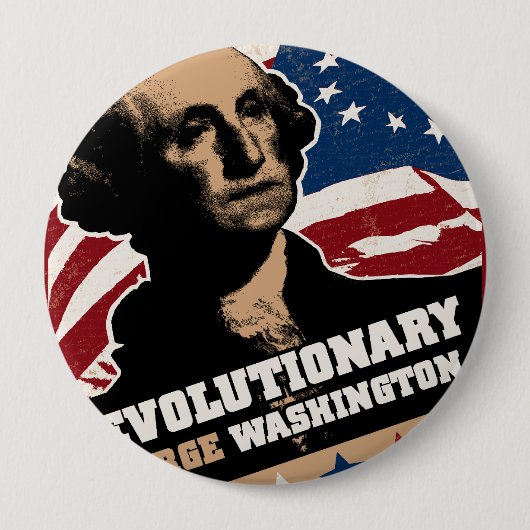 George Washington Revolutionaire Button (Voorkant)