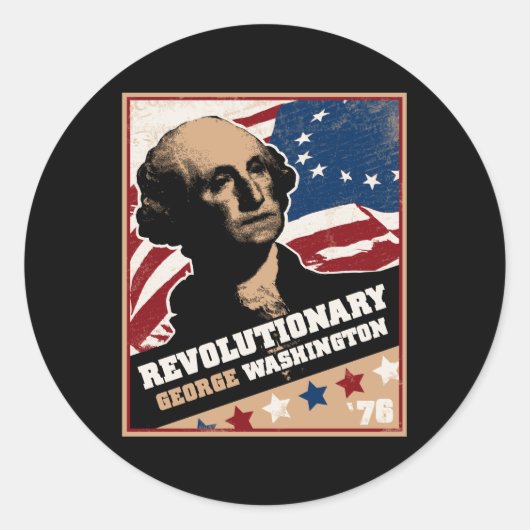 George Washington Revolutionaire Sticker (Voorkant)