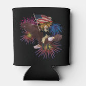 George Washington Riding Eagle met vlag Blikjeskoeler (Achterkant)