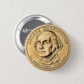George Washington Ronde Button 5,7 Cm (Voorkant /achterkant)