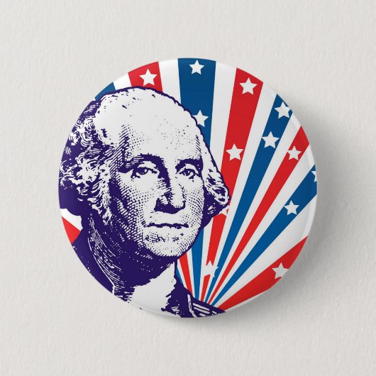 George Washington Ronde Button 5,7 Cm (Voorkant)