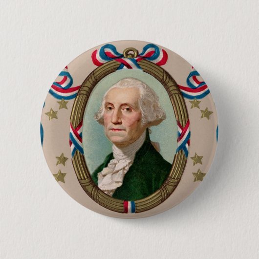 George Washington Ronde Button 5,7 Cm (Voorkant)