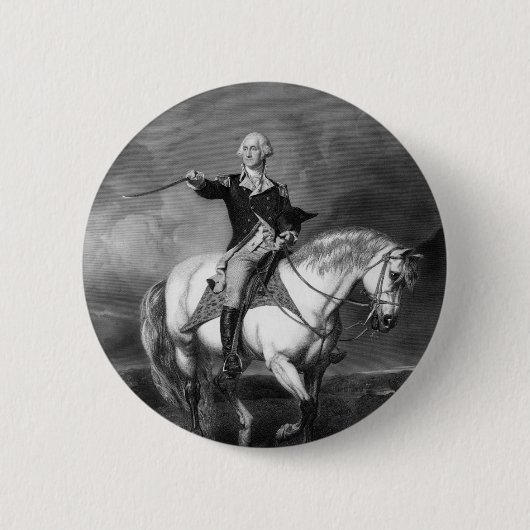 George Washington Salute-knop Ronde Button 5,7 Cm (Voorkant)