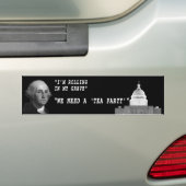 George Washington Speaks Bumpersticker (Op auto)