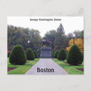 George Washington Statue, Boston Public Gardens Briefkaart