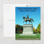 George Washington Statue, Boston Public Gardens Briefkaart (Voorkant / Achterkant)