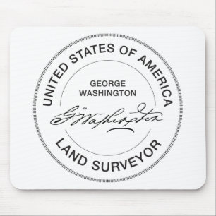 George Washington USA Land Surveyor Seal Muismat