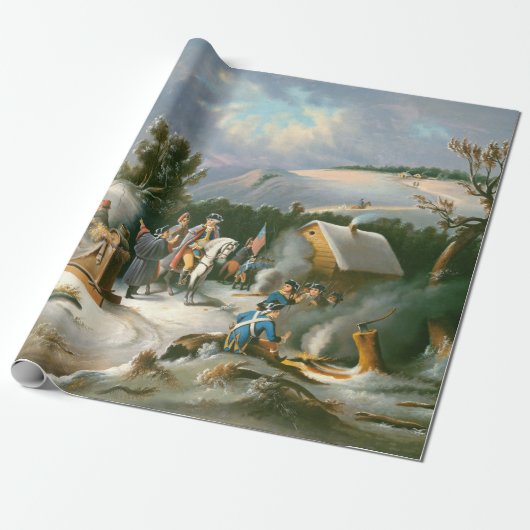 George Washington Vintage Kerst inpakpapier (Uitgerold)