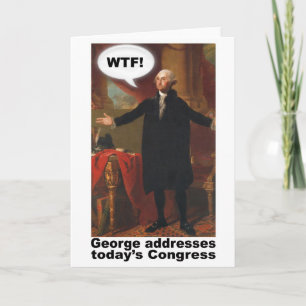 George Washington WTF. Greeting Card Kaart