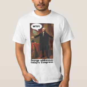 George Washington WTF (met onderschrift) T-Shirt