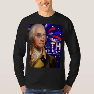 George Washington zonnebril 4th van juli ontwerp T-shirt