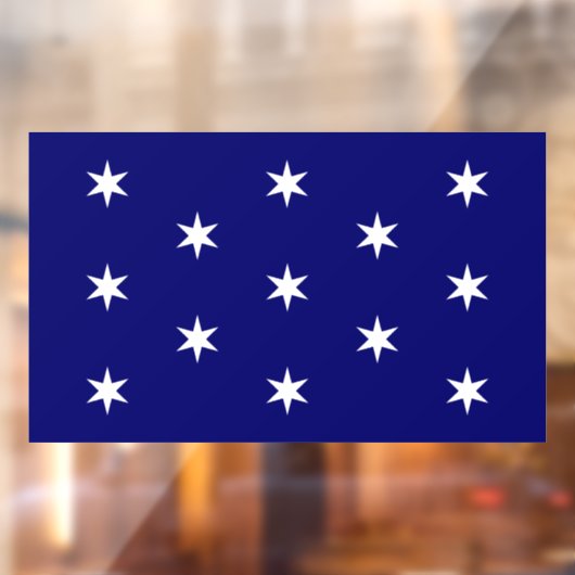 George Washington's commandant in de vlag Raamsticker (Vel 2)