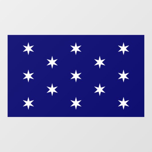 George Washington's commandant in de vlag Raamsticker (Vel)