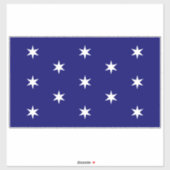 George Washington's commandant in de vlag Sticker (Vel)