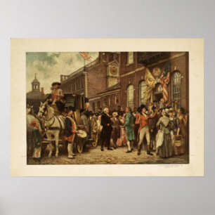 George Washington's Inauguratie in Philadelphia Poster