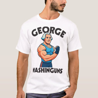 George Washinguns Cartoon Gym Flex T-shirt