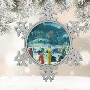 George Wesley Bellows - Love of Winter - Tin Sneeuwvlok Ornament