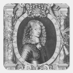 George William Duke of Braunschweig-Luneberg Vierkante Sticker